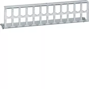 HAGER UM00K4 24 prievadų tuščia komutacinė panelė UM serijos moduliams, 19 inch 1U, šviesiai pilka