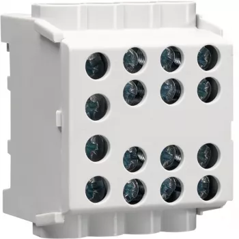 HAGER KH35L8 vienpolė magistralinės linijos atšakos gnybtų blokas, 6-35 mm² magistralė, 125 A, 1000 V, pilkas