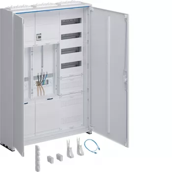 Hager universZ komplektinis skaitiklių spintelė 1100x800x205mm 3 fazių 2 skaitiklių vietos APZ balta ZB333Q25ENT