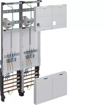 Hager ZK33Q3NT universZ komplektinis laukas 1050x500mm, 3 taškų tvirtinimo, 2 skaitiklių vietos, 10 mm² su atjungimo funkcija