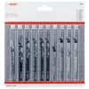 Bosch dėlionės pjūklo geležčių rinkinys medienai 2607011169, 10 vienetų, T formos kotas, HCS