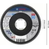 Bosch Accessories 2608619199 X-LOCK atlenkiamasis šlifavimo diskas 115 mm, grūdėtumas 80, cirkonio aliuminio oksidas, kūginis Type 29, metalui, 1 vnt.