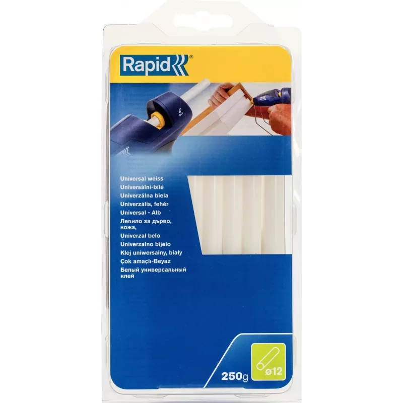 Rapid Tools universali klijų lazdelė balta 12 mm, EVA ir derva, be tirpiklių, 1 vnt. (40107361)