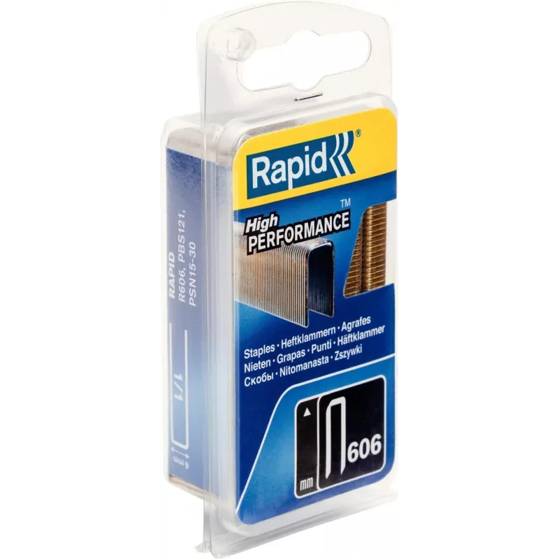 RAPID TOOLS Type 606 siauros galvutės segtukai 30 mm cinkuotas plienas dervos danga 1000 vnt. 40109532