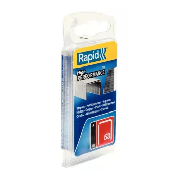 Rapid No. 53 smulkios vielos segtukai, 12 mm kojelės, cinkuotas plienas, 2500 vnt. pakuotė 40109505