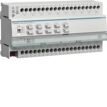 HAGER TYMS620D KNX Secure komutavimo ir žaliuzių pavara, 20 komutavimo / 10 žaliuzių kanalų, 16 A, DIN bėgelis