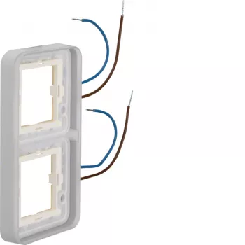 Hager WNA712 W.1 vienvietis rėmelis su mėlynu LED apšvietimu, 230V, poliarinė balta