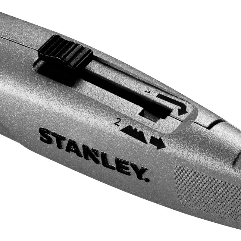 Stanley FMHT10505-0 FatMax sunkusis ištraukiamas universalus peilis, sidabrinis/juodas, su ašmenų dėtuvė ir 3 ašmenimis
