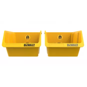 DEWALT DWST82813-1 TSTAK įrankių laikymo dėžė dvigubas paketas – 2x 14L sudedamos plastikinės dėžės, juodos/geltonos