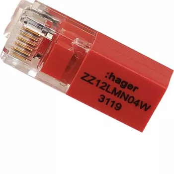 Hager ZZ12LMN04W RJ12 terminuojantis rezistorius LMN moduliui, 120 omų
