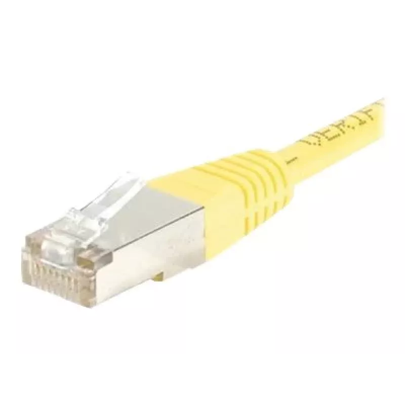 EXERTIS CONNECT CAT.6 F/UTP komutacinis kabelis, geltonas, 0,5 m, plonas su apsauga nuo užkabinimo 842051