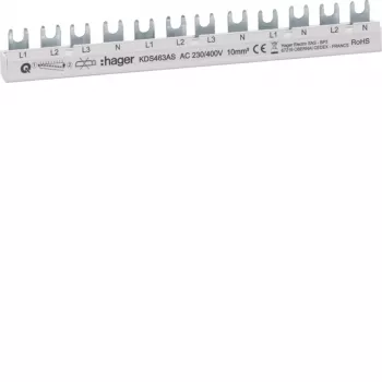 HAGER KDS463AS 3 fazių 63A 12 modulių QuickBusbar šyninė