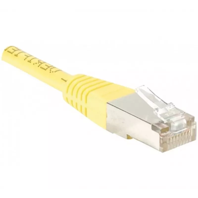 EXERTIS CONNECT Cat6 F/UTP komutacinis kabelis, geltonas, 2,0 m, plonas lenkimo apsaugas 842201
