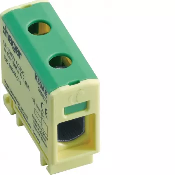 HAGER K50AE apsauginio įžeminimo gnybtas 2,5-50 mm², žalias-geltonas