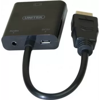 Exertis Connect 051248 VGA į HDMI adapterio kabelis, 0,15 m, juodas
