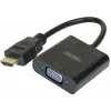 Exertis Connect 051248 VGA į HDMI adapterio kabelis, 0,15 m, juodas