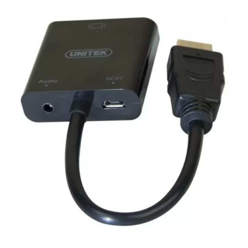 Exertis Connect 051248 VGA į HDMI adapterio kabelis, 0,15 m, juodas