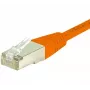 EXERTIS CONNECT Cat.6 F/UTP komutacinis kabelis, RJ45, oranžinis, 1 m, plonu apsauginiu galu 234110