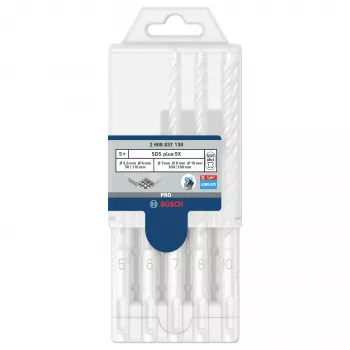 Bosch SDS plus-3 grąžtų rinkinys su smūginiu grąžtu, 5 dalių (5-10 mm) 2608837138