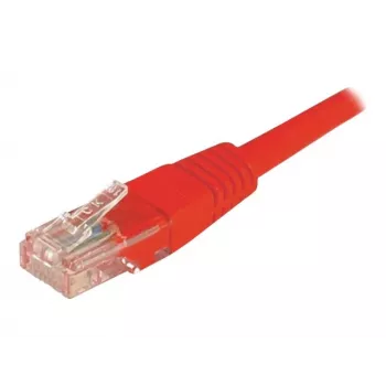 EXERTIS CONNECT Cat6 U/UTP komutacinis kabelis, RJ45, raudonas, 2 m, su fiksatoriaus apsauga 243720
