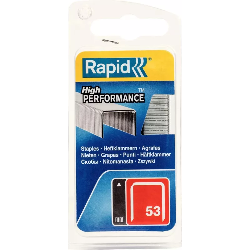 RAPID TOOLS Type 53 smulkios vielos segtukai 6 mm, cinkuotas plienas, 1250 vnt. 40109502