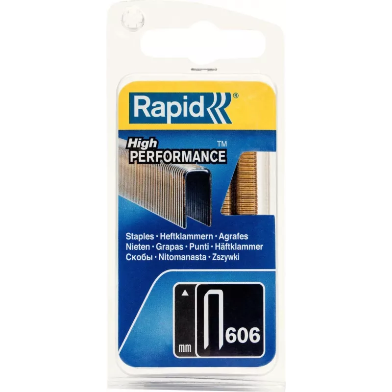 RAPID TOOLS Rapid Schmalrückenklammern Typ 606, 18 mm, maža pakuotė, cinkuotos plieninės vielos, dervuotos dangos - 1 vnt. (40109529)