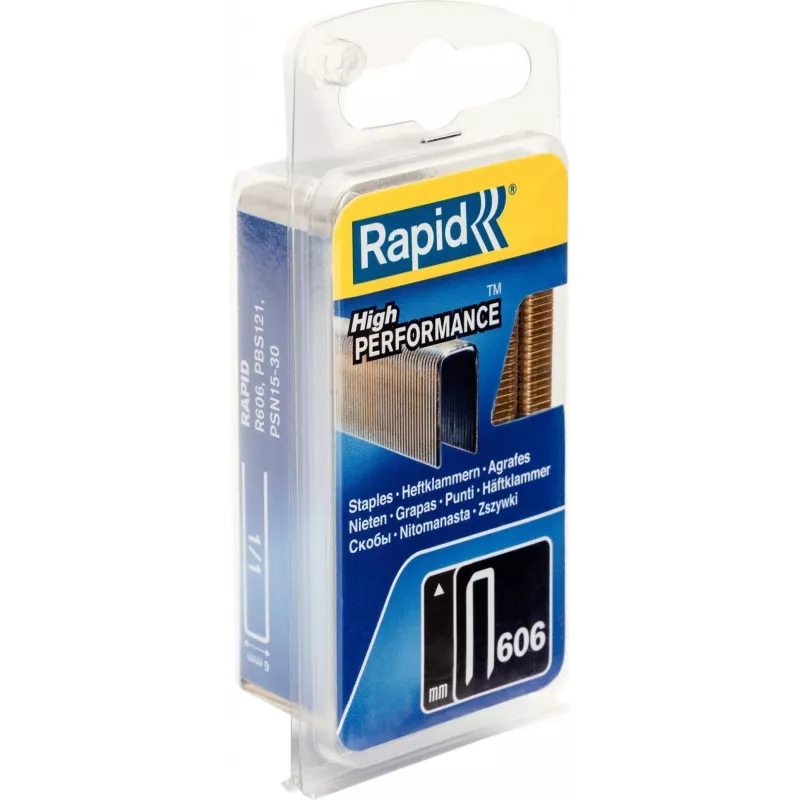 RAPID TOOLS Rapid Schmalrückenklammern Typ 606, 18 mm, maža pakuotė, cinkuotos plieninės vielos, dervuotos dangos - 1 vnt. (40109529)