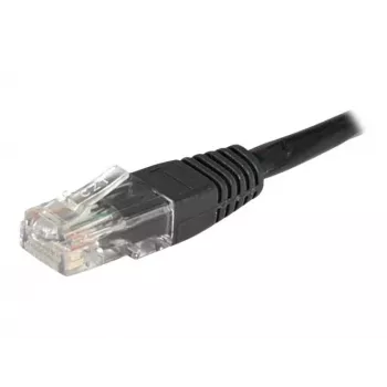 EXERTIS CONNECT Cat6 U/UTP komutacinis kabelis, 1 m, juodas, RJ45, su fiksatoriaus apsauga 246772