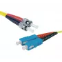 Exertis Connect ST/UPC – SC/UPC vienmodis dvigubas šviesolaidinis komutacinis kabelis, 2m, OS2, LSZH, geltonas 392882