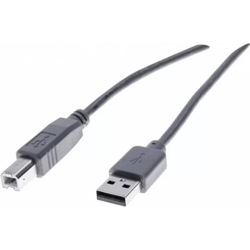 Exertis Connect 532408 USB 2.0 kabelis, USB-A į USB-B, 1,8 m, pilkas