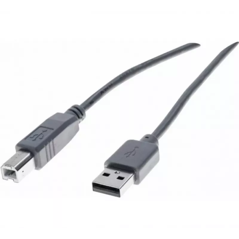 Exertis Connect 532408 USB 2.0 kabelis, USB-A į USB-B, 1,8 m, pilkas