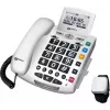 Geemarc Pack SERENTIES laidinis telefonas senjorams su kritimo aptikimo pakabučiu, apšviestu ekranu, baltas