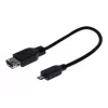 EXERTIS CONNECT Micro USB OTG adapterio kabelis, USB-A (moteriška) į Micro-B (vyriška), 0,15 m, juodas 532416