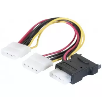 EXERTIS CONNECT SATA maitinimo adapterio kabelis, SATA į 3x Molex, 1x SATA male / 3x Molex female, SATA skirstytuvas - prijunkite iki 3 HDD prie vieno SATA maitinimo jungties (147559)