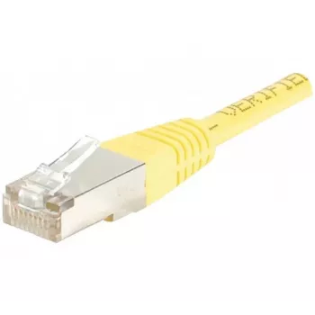 EXERTIS CONNECT Cat.6 F/UTP komutacinis kabelis, 1 m, geltonas, plonu apsauginiu spaustuku