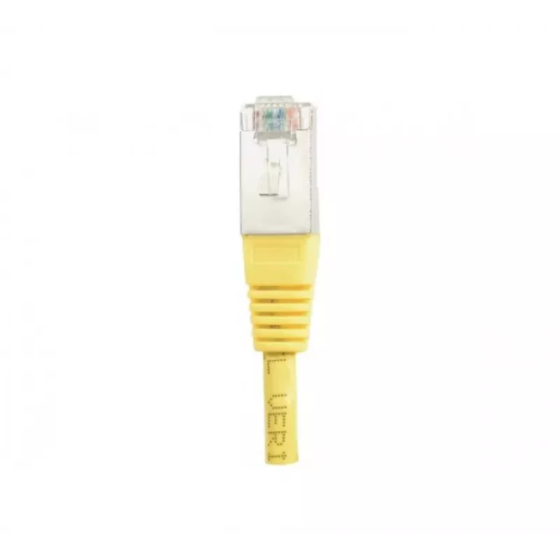EXERTIS CONNECT Cat.6 F/UTP komutacinis kabelis, 1 m, geltonas, plonu apsauginiu spaustuku