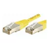 EXERTIS CONNECT Cat.6 F/UTP komutacinis kabelis, 1 m, geltonas, plonu apsauginiu spaustuku