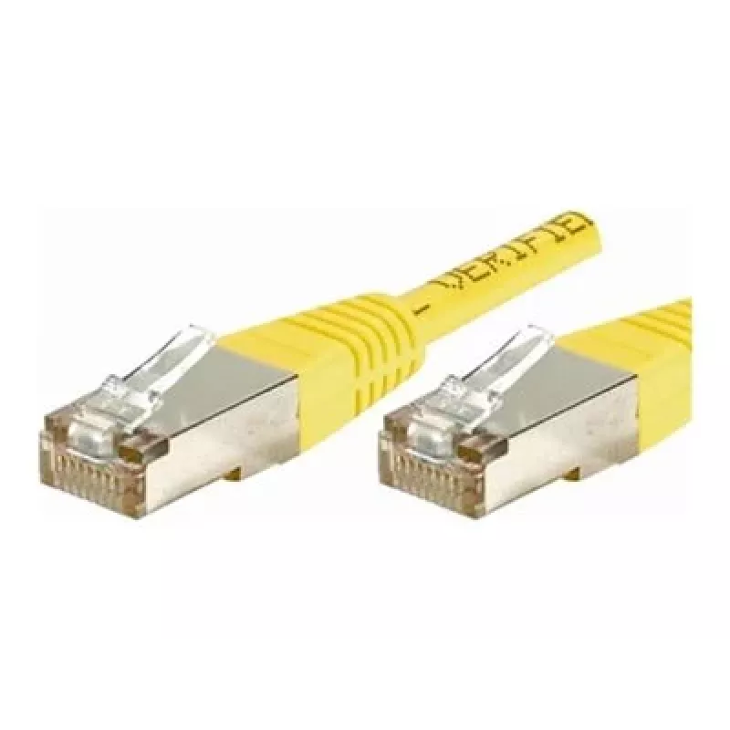 EXERTIS CONNECT Cat.6 F/UTP komutacinis kabelis, 1 m, geltonas, plonu apsauginiu spaustuku