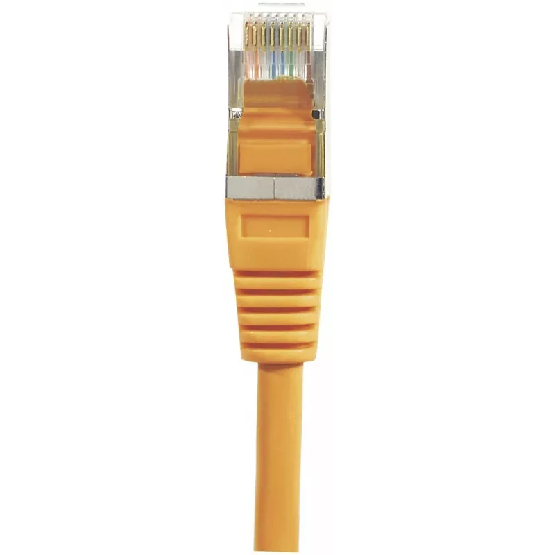EXERTIS CONNECT Cat6 F/UTP komutacinis kabelis, oranžinis, 3,0 m, plonas snagless apsauginis dangtelis 234130
