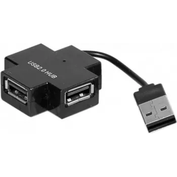Exertis Connect 021111 USB 2.0 šakotuvas - 4 prievadų, juodas