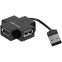 Exertis Connect 021111 USB 2.0 šakotuvas - 4 prievadų, juodas