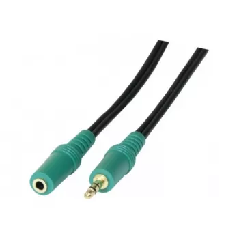 EXERTIS CONNECT 3,5 mm stereo garso prailginimo kabelis M/F 3,0 m juodas 108865