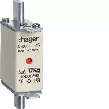 HAGER LNH00035M6 NH saugiklis NH00 gG 690V 35A