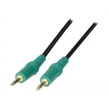 TECLINE garso kabelis, 3,5 mm stereo jack, vyriškas-vyriškas, 5,0 m, juodas 108897