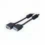 EXERTIS CONNECT SVGA monitoriaus kabelis, 15-pin HD D-Sub vyriškas į moterišką, 2,0 m, juodas 119800