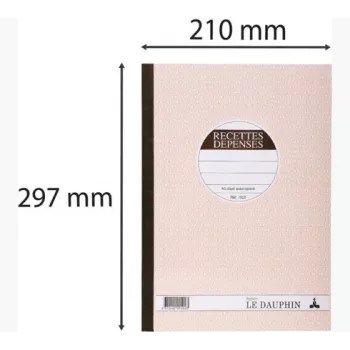 Le Dauphin Manifold Recettes-Dépenses, 297 x 210 mm, dupli (1502D) - 1 bloknotas