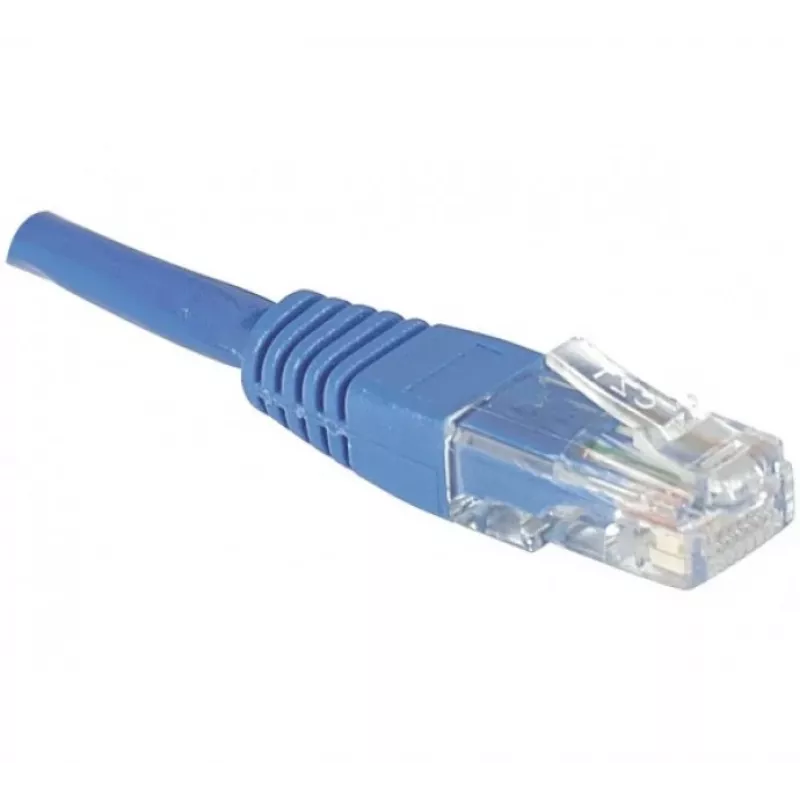 EXERTIS CONNECT CAT.6 U/UTP komutacinis kabelis, 1,5 m, mėlynas, RJ45, su fiksatoriaus apsauga 246740