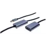 EXERTIS CONNECT aktyvus USB 3.0 prailginimo kabelis 10m, USB-A vyriškas į USB-A moterišką, 5Gbps, juodas 149264