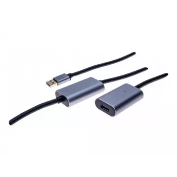 EXERTIS CONNECT aktyvus USB 3.0 prailginimo kabelis 10m, USB-A vyriškas į USB-A moterišką, 5Gbps, juodas 149264