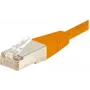 EXERTIS CONNECT CAT.6 F/UTP komutacinis kabelis, oranžinis, 0,5 m, plonas snagless 234100
